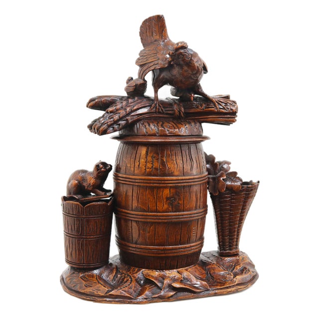 Large Swiss Black Forest Tobacco Box, 1880 For Sale