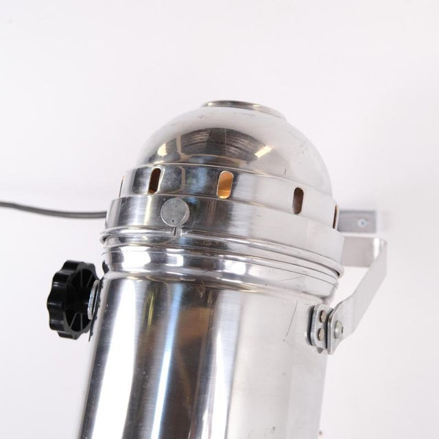 Metal Vintage Spotlight Lamp in Polished Aluminium, 1950s For Sale - Image 7 of 10