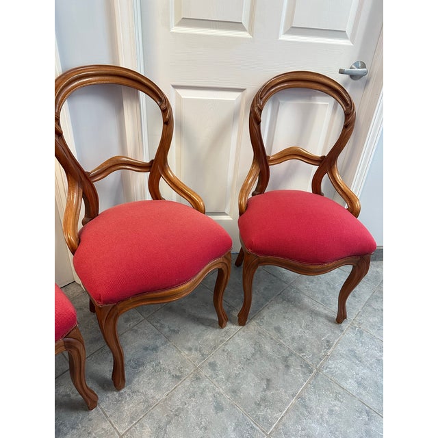 Late 19th Century 19th Century Victorian Carved Chairs Set of Four For Sale - Image 5 of 9