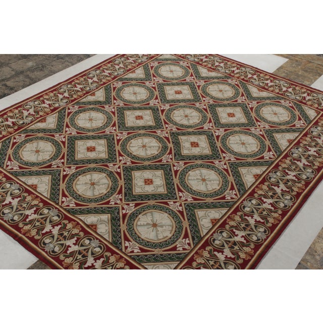 A captivating 8x9 needlepoint entry making way to Rug & Kilim’s Modern Classics Collection. Nestled in contemporary...
