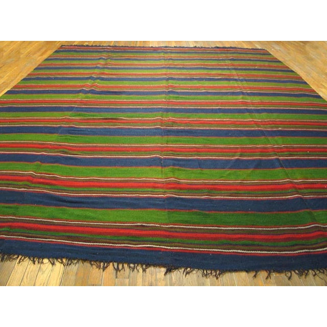 Antique Kilim, Anatolian rug. Size: 11'0" x 14'4". Antique Kilim - Anatolian Turkish Knotted Rug, Circa Date: 1930s. This...
