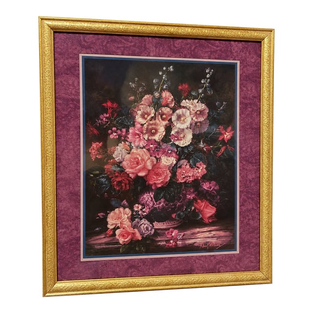 Vintage Floral Art Print by Albert Williams For Sale