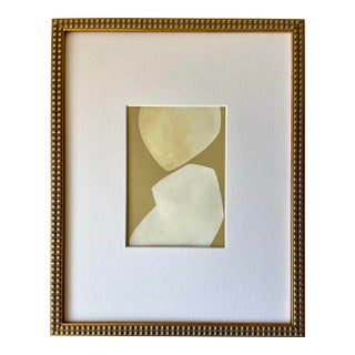 2025 "Il Inchino" Abstract Minimalist Painting on Paper by Artist r.k. Red For Sale