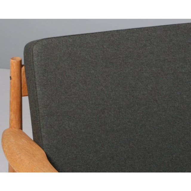 3-Seater Sofa in Oak and Wool attributed to Grete Jalk, 1960s For Sale - Image 3 of 10