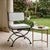 Vintage Turkish Powder-Coated Cast Iron Campaign-Style Vanity or Garden Chair With New Custom Cushions For Sale - Image 10 of 11