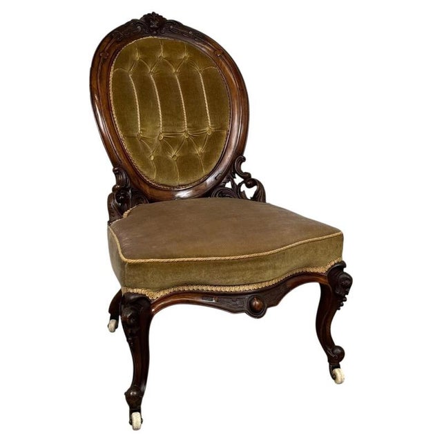 19th Century Victorian Walnut Armchair For Sale - Image 13 of 13