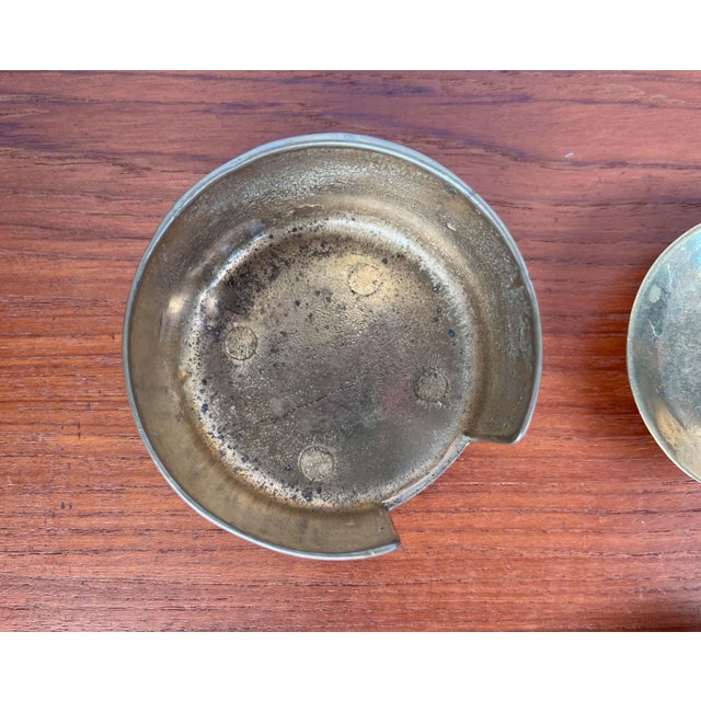 Mid-Century Modern Austrian Brass Stacking Ashtrays, 1960s, Set of 5 For Sale - Image 12 of 18