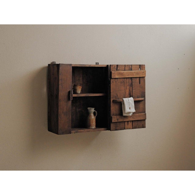 Folk Art Mountain Wall Cabinet in Pine, 1900 For Sale - Image 10 of 13