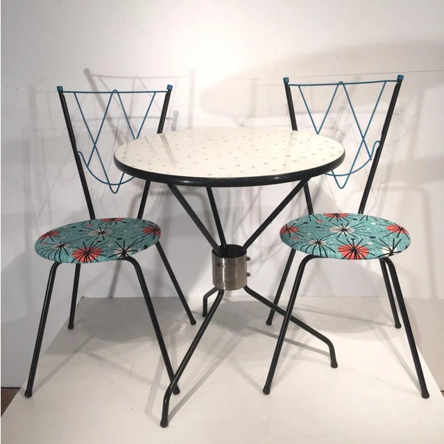 Vintage Dining Set with 1 Table and 2 Chairs For Sale - Image 6 of 6