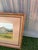 Rustic European Vintage Framed Landscape Painting of a House For Sale - Image 3 of 7