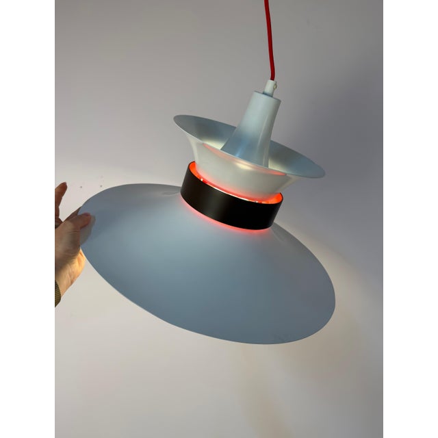 Black White and Black Louvered Lamp by Bent Nordsted for Lyskaer Belysning For Sale - Image 8 of 11