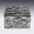 Silver Antique Meiji Japanese Silver Iris Flower Cigar Box by Zuan, 1900 For Sale - Image 8 of 18