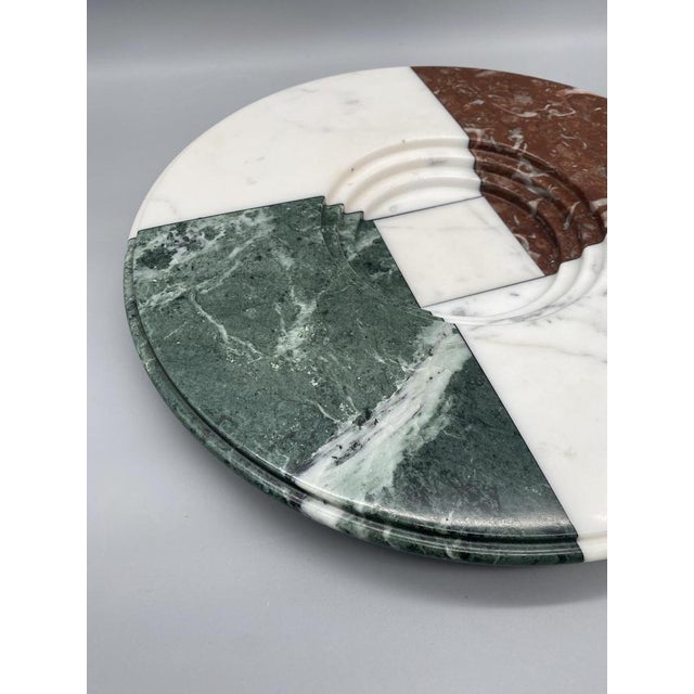 Postmodern Carrara Marble Plate from Up & Up, Italy, 1970s For Sale - Image 3 of 14