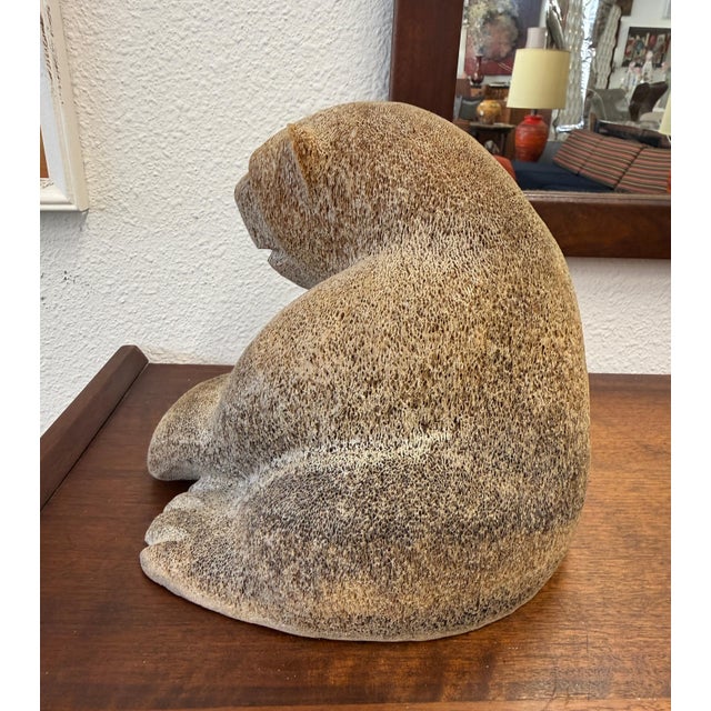 1970s Inuit Wilson Oozeva Carving of Polar Bear For Sale - Image 4 of 11