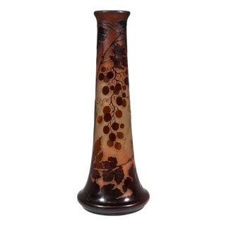 Large Art Nouveau Cameo Vase, 1890s For Sale