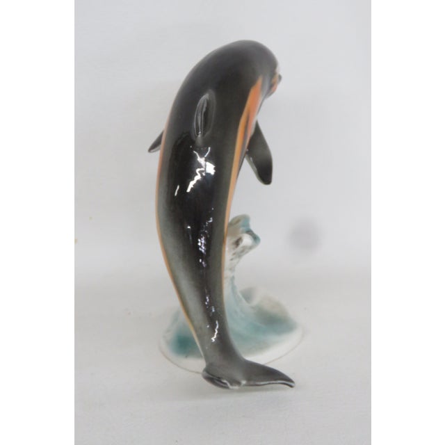 Ceramic Goebel Dolphin Cs 209 West Germany Porcelain Figurine 4676b For Sale - Image 7 of 16