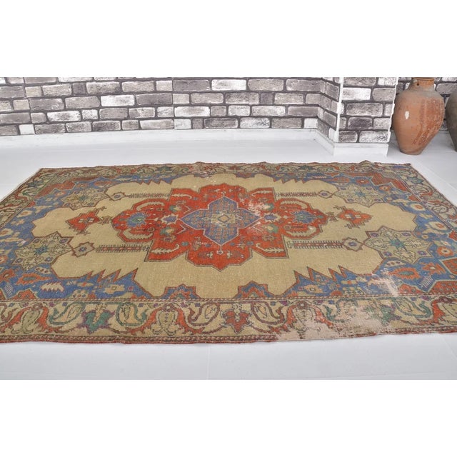 Vintage Anatolian Floral Rug For Sale - Image 9 of 10
