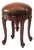 Theodore Alexander 4400-018 Round Leather Seat French Stool For Sale