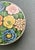 Metal Mid 20th Century Blue Floral Round Tin For Sale - Image 7 of 9