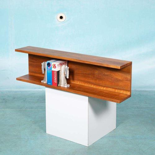 Contemporary Vintage Walnut Wall Console For Sale - Image 3 of 16
