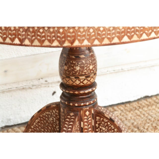 Fine 36" Dm Floral Inday Center Table For Sale - Image 9 of 12