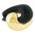 Late 20th Century 14k Yellow Gold Black Onyx Offset Knot Ring, Size 6.5 For Sale