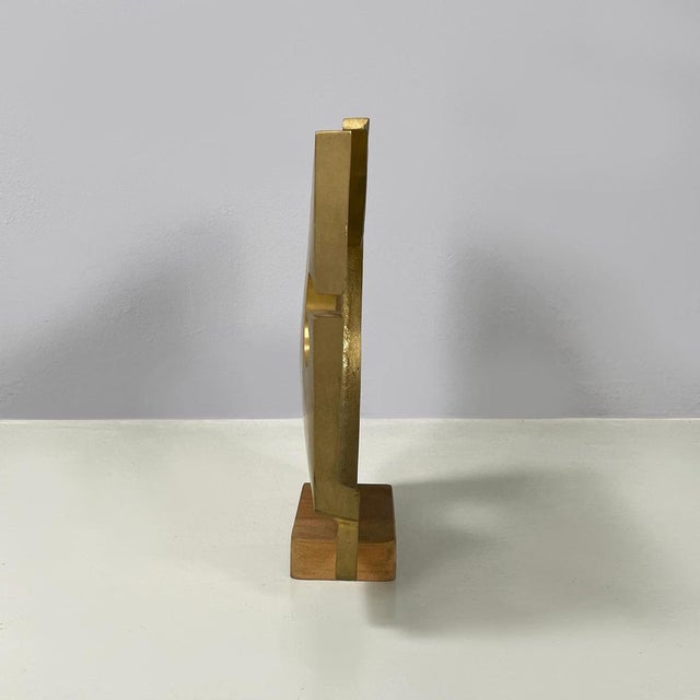 Italian Modern Brutalist Brass Sculpture by Edmondo Cirillo, 1970s For Sale - Image 4 of 18