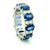 A richly colored sapphire and diamond eternity band crafted in 18K white gold. Ten oval-cut blue sapphires from Thailand,...