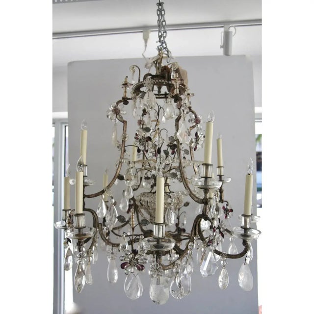 Maison Bagues Rock Crystal Chandelier For Sale - Image 14 of 15