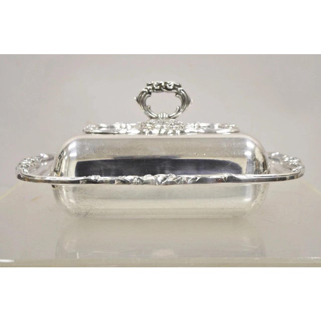 Victorian Vintage Gorham Black Starr Silver Plated Lidded Vegetable Serving Platter Dish For Sale - Image 3 of 11