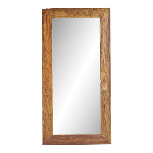 Vintage Salvaged Teak Full Length Mirror