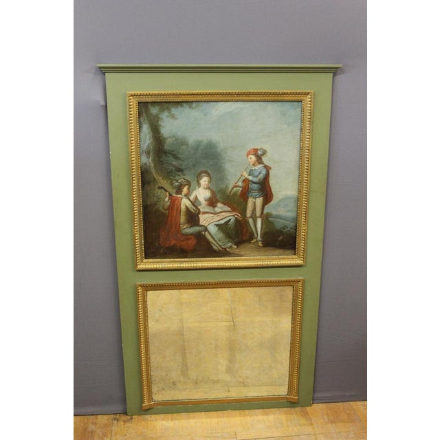 Louis XVI Artist, Scene of Musicians, 1880s, Trumeau Painting, Framed For Sale - Image 15 of 15