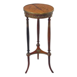 French Tripod Pedestal Stand or Side Table of Walnut in the Louis XVI Style For Sale
