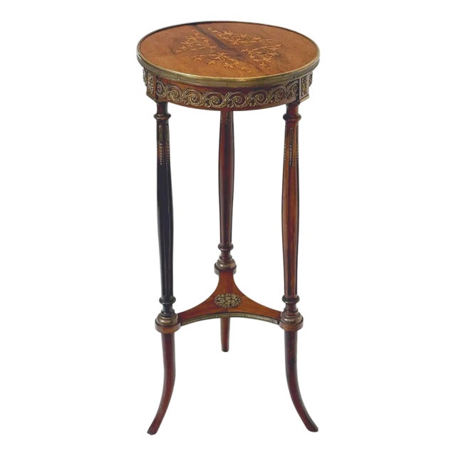 French Tripod Pedestal Stand or Side Table of Walnut in the Louis XVI Style For Sale