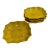 Late 19th Century Mustard Yellow Japanese Awaji Ware Dishes C. Meiji Period (1868–1912) - Set of 4 For Sale