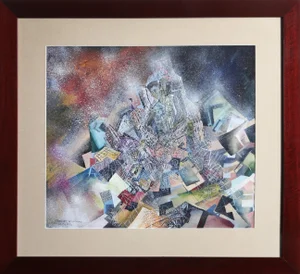 Untitled, Stanley F. Waldman Acrylic on Paper, Signed and Dated L.l.