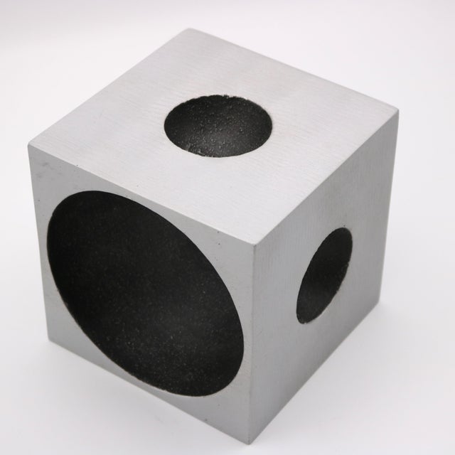 1970s Modernist Cube Sculpture by Artist Lorenzo Burchiellaro For Sale In New York - Image 6 of 10