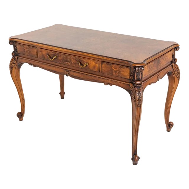 French Style Burr Walnut Centre Table, 1920s For Sale