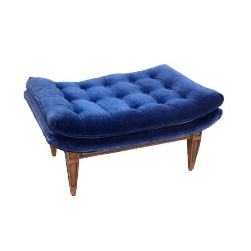 Hi, vintage mid century blue ottoman, goes with Castro Convertibles Arden chair. Measures 29” x 20” x 16” high. Condition...