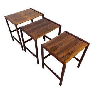 Mid-Century Danish Modern Rosewood Nesting Tables - Set of 3 For Sale