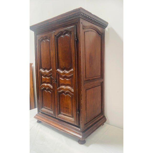 Wood Antique Carved Oak Master Cabinet, 1800s For Sale - Image 7 of 12