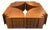 Rare Modular "Quadrifoglio" Coffee Table in Carved Oak by Giuseppe Rivadossi, 1970s For Sale