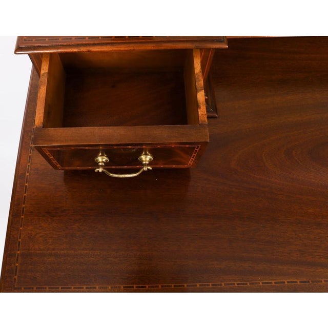 Antique Edwardian Mahogany Dressing Table & Mirror, 1900s For Sale - Image 14 of 18