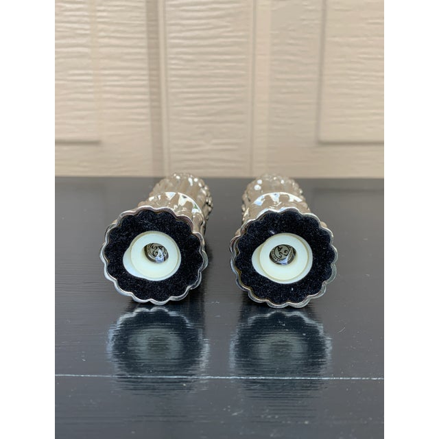 Silver Godinger Silver Plate Asparagus Salt and Pepper Shakers, Pair For Sale - Image 8 of 8