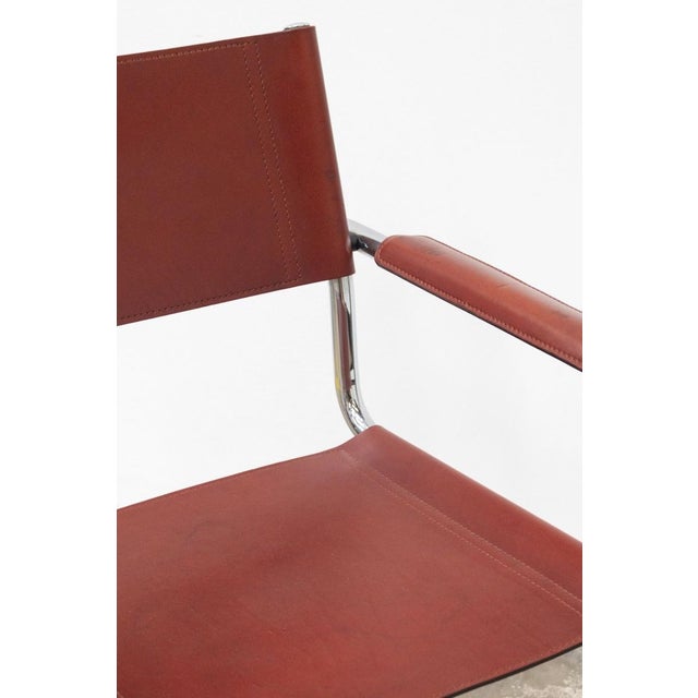 vintage Leather Chairs by Matteo Grassi, 1980s, Set of 3 For Sale - Image 12 of 18