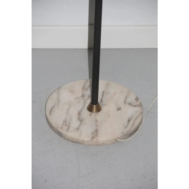 Metal Vintage Brass & Marble Floor Lamp with Ashtray & Magazine Rack For Sale - Image 7 of 11