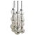 Glass and Chrome Cascade Chandelier or Pendant Lamp from Doria, 1980 For Sale - Image 11 of 11