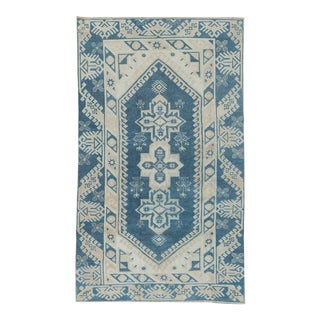 Vintage Turkish Oushak Area Rug 3ft 2in X 5ft 7in For Sale