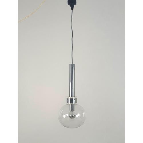 Large Space Age Pendant Light attributed to Motoko Ishii for Staff, 1970s For Sale - Image 3 of 12