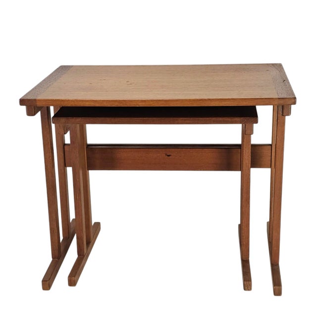 Wood Mid Century Nh Collection Danish Teak Nesting Tables - Set of 2 For Sale - Image 7 of 12